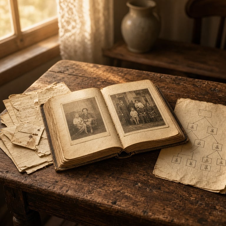 Familielijn in de familiegeschiedenis