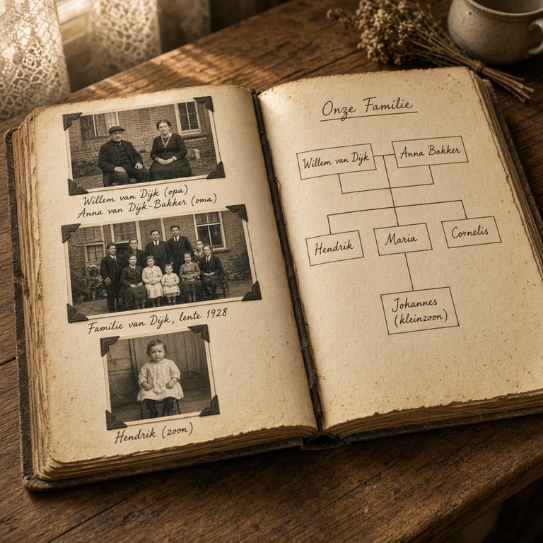 WieWasWie - Stamboom, genealogie en familiegeschiedenis met namen, data en verhalen